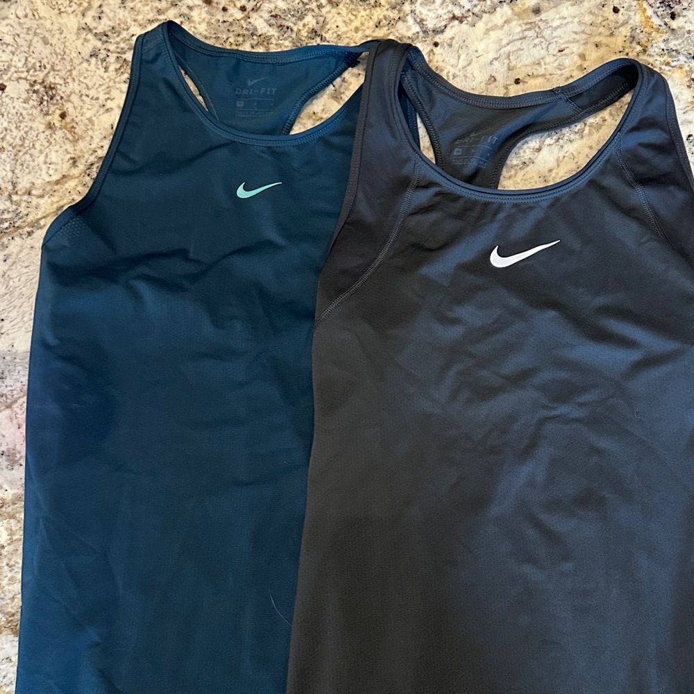 Nike Dri-fit Tank Tops in Teal and Charcoal